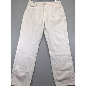 Zara Women's White Jeans Straight Leg Size 12